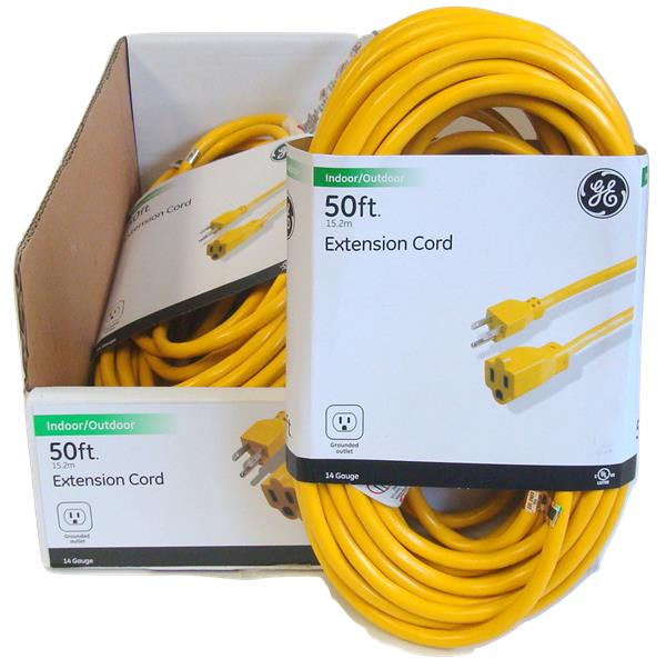 GE 50672 Extension Cord 50 Ft Yellow GE 50672 Extension Cord 50 Ft Yellow